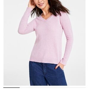 Banana Republic Light Pink V-Neck Sweater